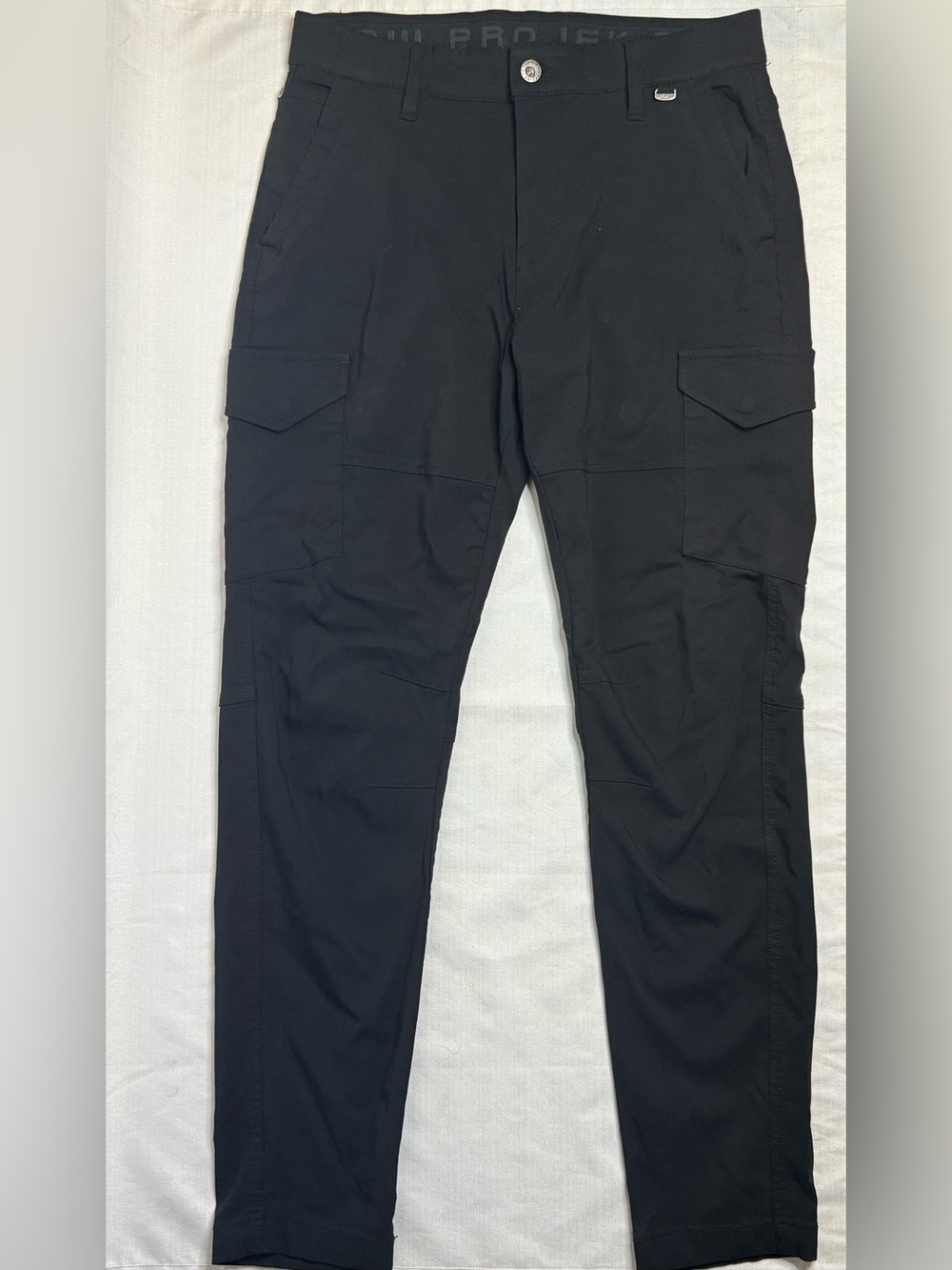 Projek Raw Men’s Cargo Pants Black Size 32 Stretch Utility Tactical Jogger